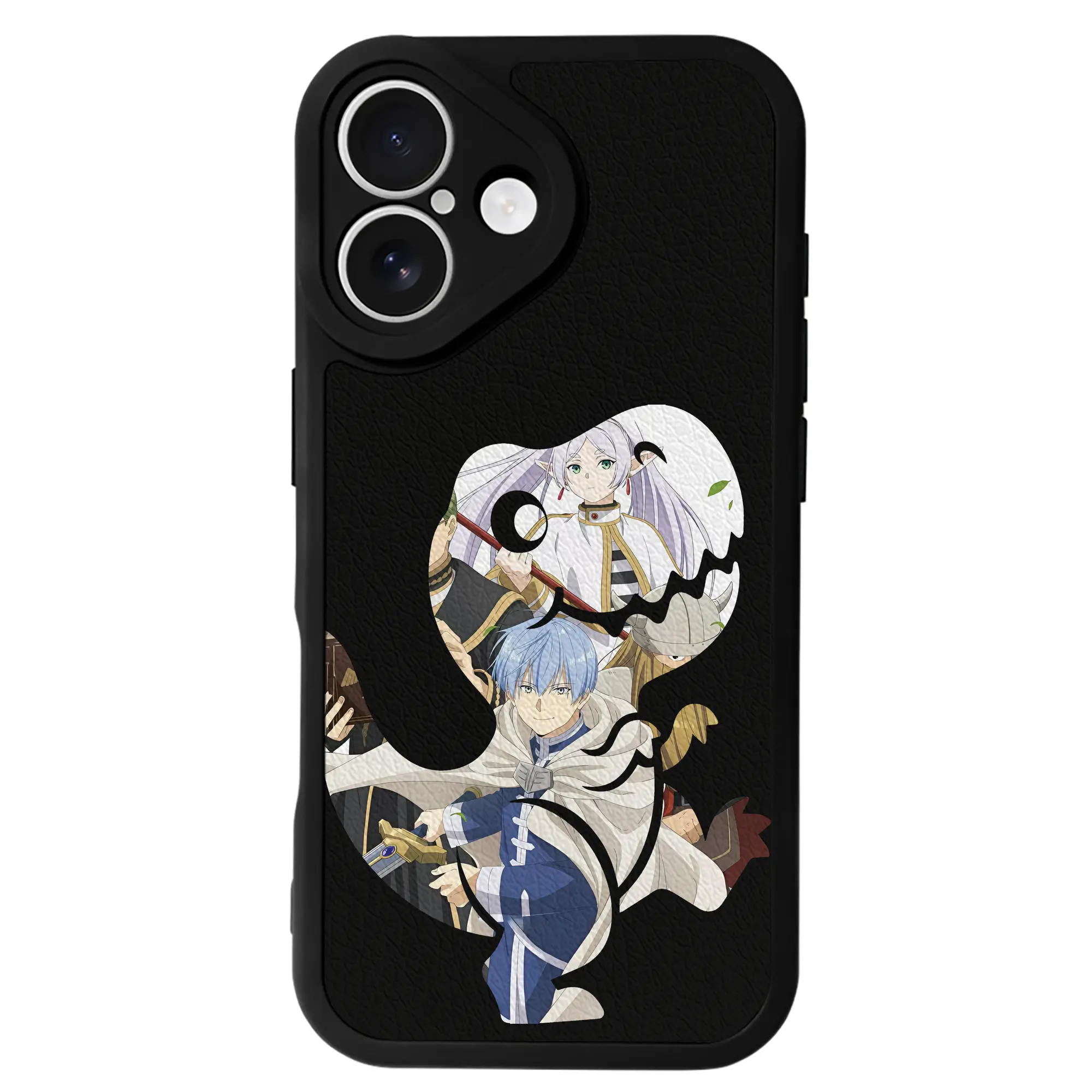 葬送のフリーレン（Frieren） グッズ,ヒンメル（Himmel） - IPhone 16シリーズ対応 ・ シリコンスマホケース ・ レザー調 ・ 高精度フィット ・ 耐衝撃 ・ ワイヤレス充電対応 ・ 精密カット